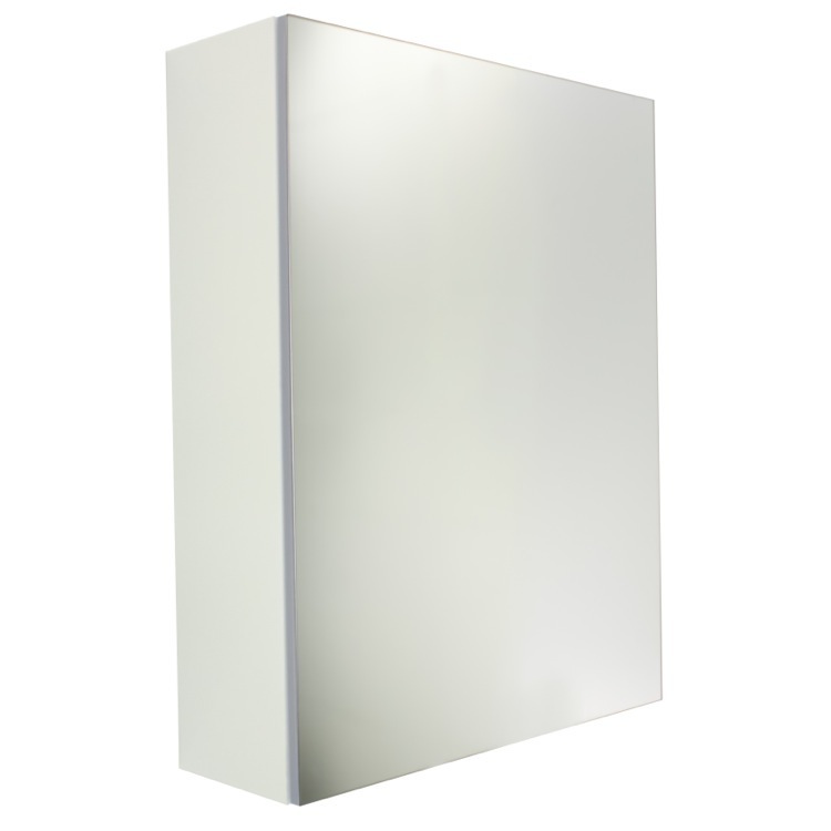 ACF S726-Glossy White Contemporary 24 Inch Bathroom Medicine Cabinet